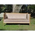 A French Louis XVI Style Carved Giltwood Settee / Day Bed