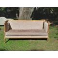 A French Louis XVI Style Carved Giltwood Settee / Day Bed