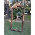 A French Rococo Style Ornately Carved & Gilded Bevelled Mirror