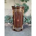 An Early 20thC French Style Mahogany Cabinet with Gilt Mounts, Gallery and Inlay