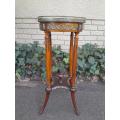 A 19th Century French Gilt and Walnut Gueridon Table with Marble With 'Pari /  France Certified L...