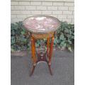 A 19th Century French Gilt and Walnut Gueridon Table with Marble With 'Pari /  France Certified L...