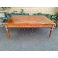 A 20th Century French Walnut and Inlaid Coffee Table with Gilt Mounts
