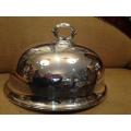 Silver plated Food Dome with Greek Key Design