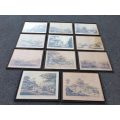 Set Of 11 Samuel Howitt And Captain Thomas Williamson Hand Coloured Etchings