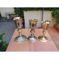 Set of 3 19th Century Silverplate Chalices
