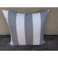 Grey and White Stripe Cushion (Single) 550 x 550 ND