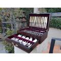 Twelve Place Silver-Plate Cutlery Set in a Canteen, A1 (Top Quality) and made in Sheffield ByLe...