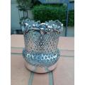 19th century silver plate wine coaster, initials AMM