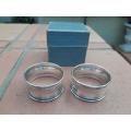 Pair of sterling silver napkin/Serviette rings in box 41grams