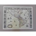 Reproduction Antique Map Of The Americas
