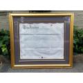 A Circa 1897 Framed Indenture In Pen And Ink On Parchment, Signed, And Bears Wax Seal