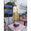A Large Decorative Carved Gilded Statue On A Custom-Made Perspex BaseND