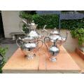 A Antique Four Pie3ce Tea And Coffee Set E.P.N.S/Silver With Hallmarks