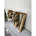 A 21st Century Pair Of Gilt Painted Wooden Wall Brackets/Sconces