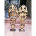 An Early 20TH Century Pair Of Gilt-Wood Carved Decorative Objects