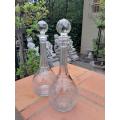 A Pair Of Two Cut Crystal Liqueur Decanters