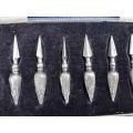 An Early 20th Century Mappin and Webb Cased Set of Eight Silver Plate Corn Holders
