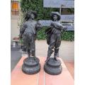A 20TH Century French Pair of Bronze Cavalier Figurines