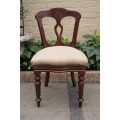 Victorian Mahogany Chair  upholstered