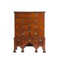 A Queen Anne Walnut Chest on stand