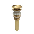 GBB026us- Brushed Gold | Basin Pop Up Plug | Unslotted