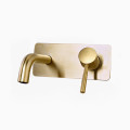 GBB025- Brushed Gold Wall Mounted Mixer & Backplate