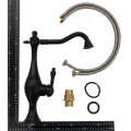 BTB006- Blackened Brass Large Spout Swivel Kitchen | Bathroom Mixer