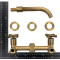 TTB011- Brass Wall Mounted Dual Handle Mixer
