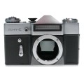 Zenit-E Vintage 35mm film SLR camera body only chrome/black