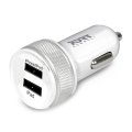 Port Designs 900082 2-port USB Car Charger with Lightning Cable White