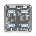 Orico 4 Port USB 3.0 Transparent Hub MH4U-U3-03-CR-BP