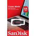 SanDisk Cruzer Blade 64GB USB 2.0 Type-A Black and Red USB Flash Drive SDCZ50-064G-B35