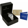 New RRP £925 Krug Baumen Sportsmaster Black Diamond Chronograph Watch w/ diamond certificate