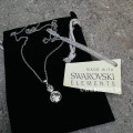 Retail: R2950.00 BRITISH JEWELLERS Duo Sterling Silver Pendant Made with Swarovski Elements® + Chain