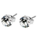 Retail: R1950.00 BRITISH JEWELLERS Solo White gold plated Earrings Made with Swarovski Elements®