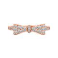 BRITISH JEWELLERS Bow Ring Rose Gold medium, Embellished with Crystals from Swarovski®
