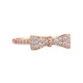 BRITISH JEWELLERS Bow Ring Rose Gold medium, Embellished with Crystals from Swarovski®