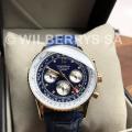 Retail: R10,000.00 Krug-Baumen Men`s Air Traveller 42mm Diamond BLU EDITION Watch  NEW