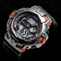 SMAEL Shock Proof Sports Chrono Black/Orange 5ATM WATER RESISTANT **BRAND NEW**