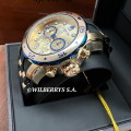l@@k!! Retail: R8,999.00 INVICTA Men`s COLOSSUS THICK HEAVY PD Silicone Steel Gold Watch BRAND NEW