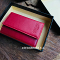 *the speed wallet* TOM and FRED London® RED `Freddy` Genuine British Leather Pocket Wallet