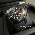 rrp R35,000.00 Tonino Lamborghini Men`s SPYDER BLACK/WHITE Chrono Watch NEW 100% GENUINE