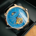 Retail: R2,899.00 TEVISE ® Men`s Namura Moonphase 45mm Tourbi Automatic Leather Watch BRAND NEW