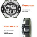 SMAEL Mens S-SHOCK Militaire Digital Watch Silver / Army gREEN