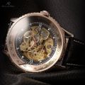 KRONEN & SOHNE **Royal Carving** Skeleton Warrior Automatic Mechanical Leather Watch