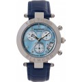 New RRP £675.00 British Pounds KRUG BAUMEN Women's Couture Diamond Blue Chronograph Watch
