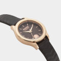Retail: R5,499.00 VERSACE Women's Mount Pleasant Watch with Brown Wave Genuine Leather Band NEW