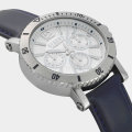 Retail: R8,299.00 VERSACE Men's Steenburg Blue Leather Chronograph Watch BRAND NEW