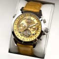 Retail: R9,999.00 CALVANEO 1583 Men's Astonia Platin Whiskey Sunbrushed Automatikuhr Watch